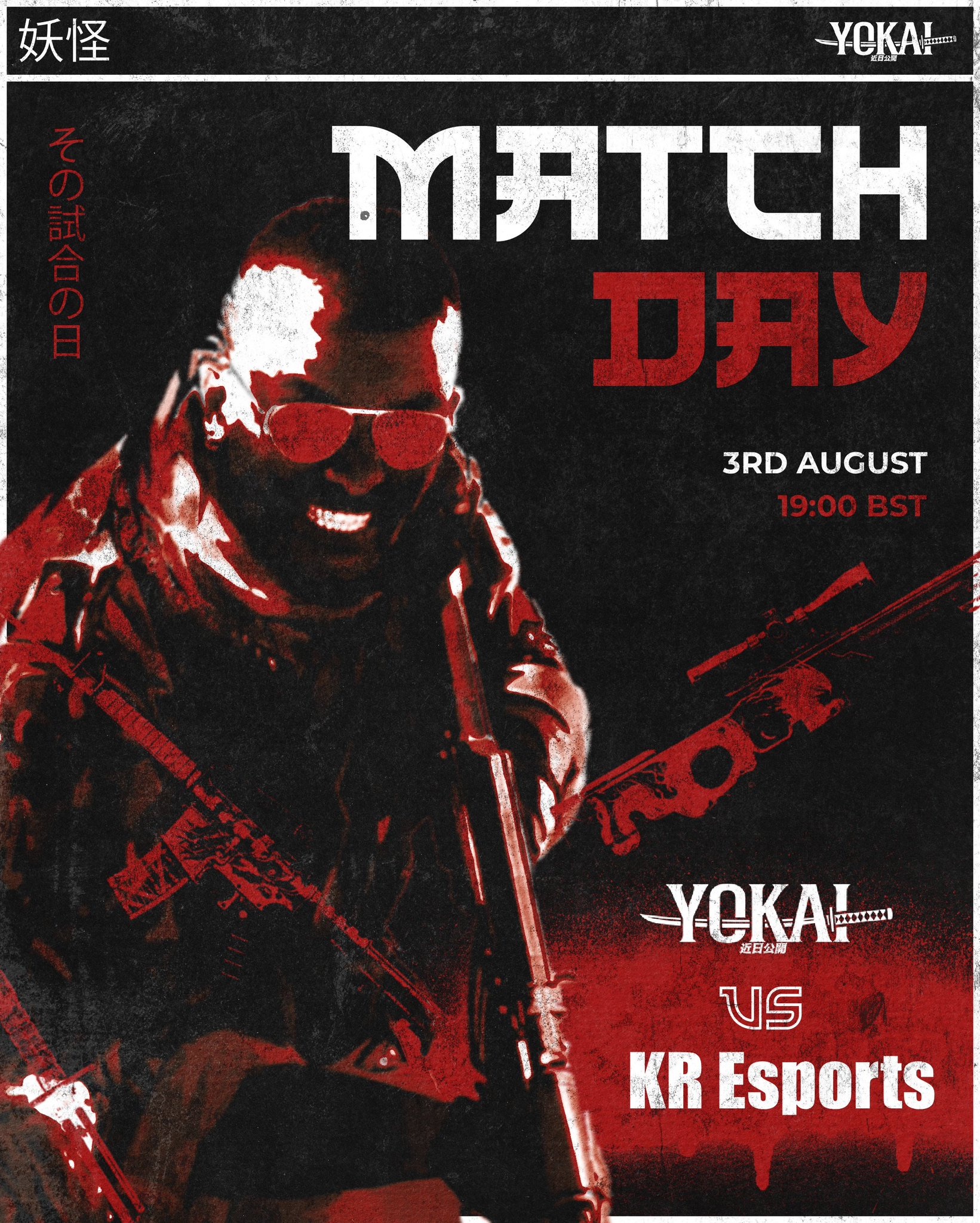 Yokai match day poster against KR Esports