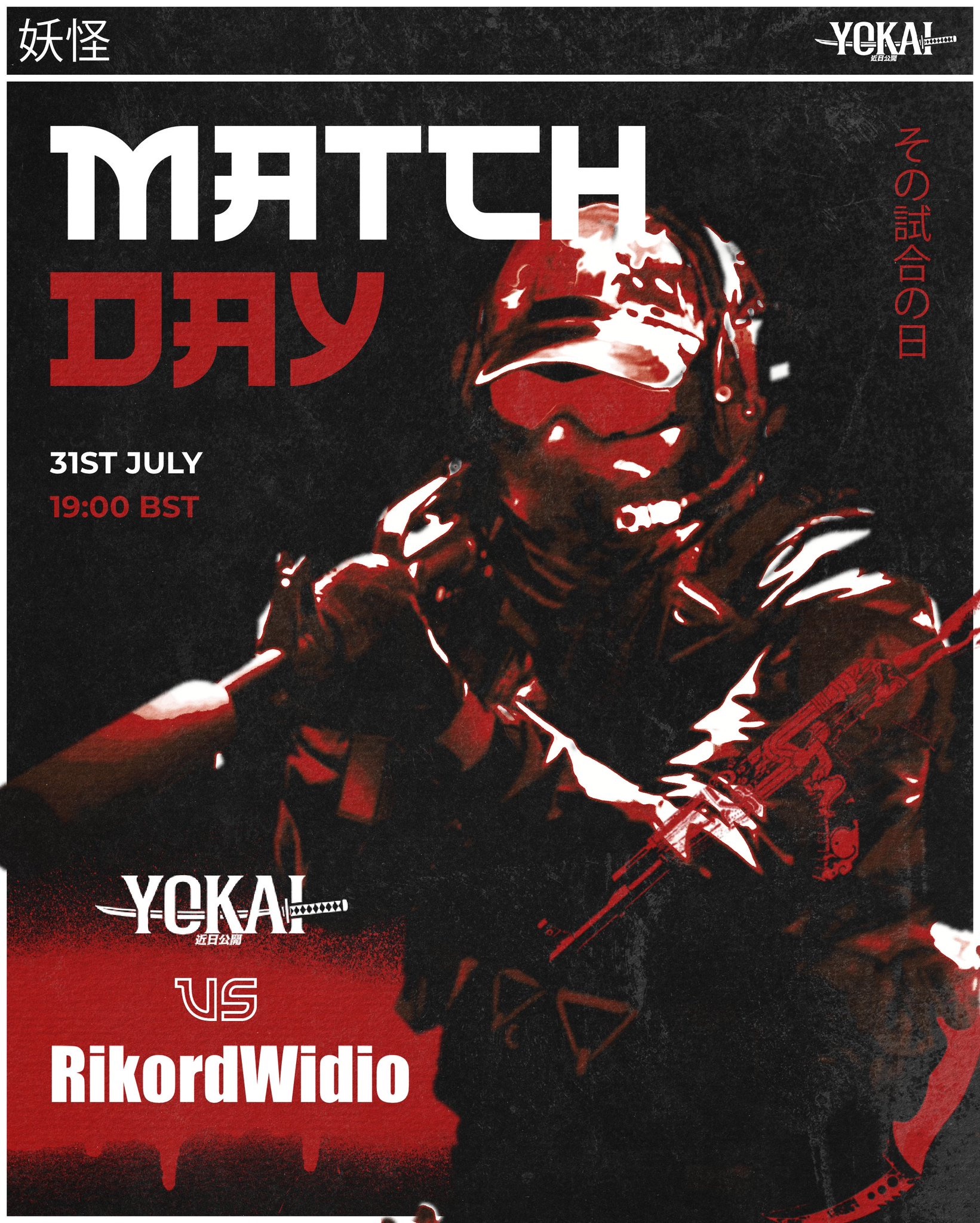 Yokai match day poster against RikordWidlo